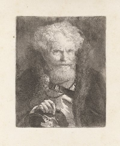 Sisakos öregember, a Raccolta di Teste-ből (Fejgyűjtemény) alkotó: Giovanni Domenico Tiepolo