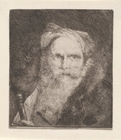 Öreg ember karddal, a Raccolta di Teste-ből (Fejgyűjtemény) alkotó: Giovanni Domenico Tiepolo