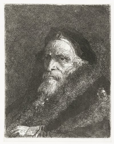 Öreg ember bundában Fejgyűjtemény (sorozat címe) Raccolta di Teste (sorozat címe) alkotó: Giovanni Domenico Tiepolo