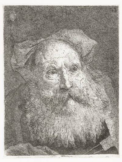 Szakállas öregember Fejgyűjtemény (sorozat címe) Raccolta di Teste (sorozat címe) alkotó: Giovanni Domenico Tiepolo