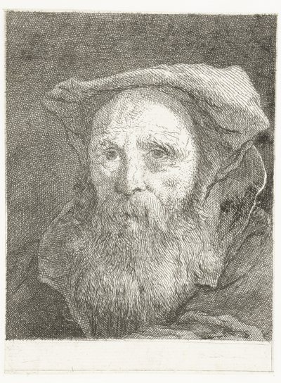Idős férfi szakállal és svájcisapkával Fejgyűjtemény (sorozat címe) Raccolta di Teste (sorozat címe) alkotó: Giovanni Domenico Tiepolo