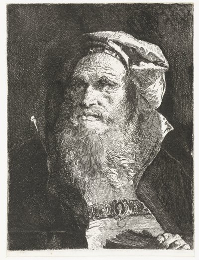 Idős férfi szakállal és könyvvel Fejgyűjtemény (sorozat címe) Raccolta di Teste (sorozat címe) alkotó: Giovanni Domenico Tiepolo