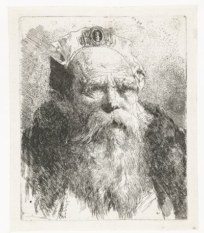 Idős férfi szakállal és kalappal, dísz Fejgyűjtemény (sorozat címe) Raccolta di Teste (sorozat címe) alkotó: Giovanni Domenico Tiepolo