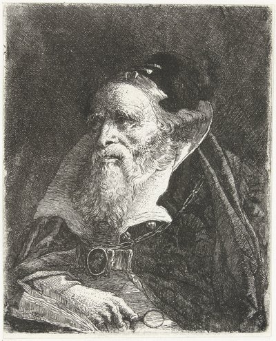 Öreg ember könyvvel és nagyítóval Fejgyűjtemény (sorozat címe) Raccolta di Teste (sorozat címe) alkotó: Giovanni Domenico Tiepolo