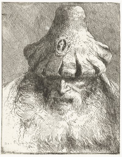 Idős férfi hasított karimájú kúpos kalapban Fejgyűjtemény (sorozat címe) Raccolta di Teste (sorozat címe) alkotó: Giovanni Domenico Tiepolo