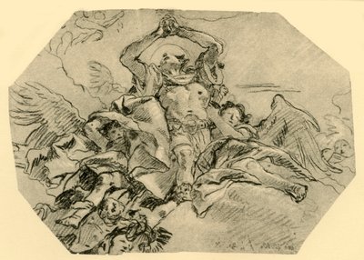 Imádkozó szent angyalokkal körülvéve, 1762, 1928 alkotó: Giovanni Domenico Tiepolo