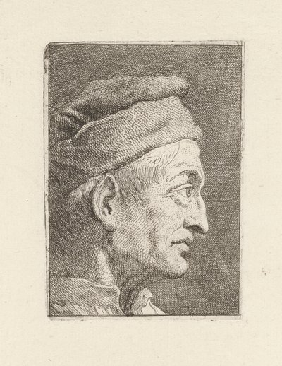 Egy öregember profilja, a Raccolta di Teste-ből (Fejgyűjtemény) alkotó: Giovanni Domenico Tiepolo