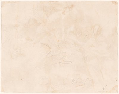 Vázlat az egyiptomi repüléshez [verso] alkotó: Giovanni Domenico Tiepolo