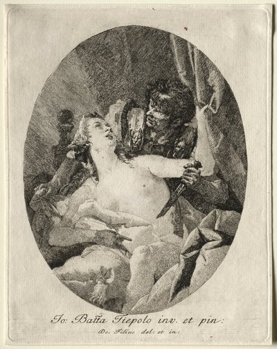 Tarquin és Lucretia. alkotó: Giovanni Domenico Tiepolo
