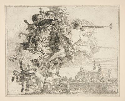 Carl Philipp von Greiffenklau karjai, a Festői ötletek az egyiptomi repülésen (Flight into Egypt) című sorozatból alkotó: Giovanni Domenico Tiepolo