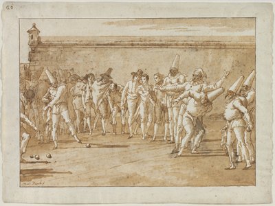 The Game of Bowls, 1790-es évek. alkotó: Giovanni Domenico Tiepolo