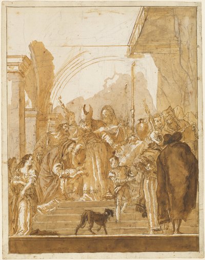 Bemutató a templomban alkotó: Giovanni Domenico Tiepolo