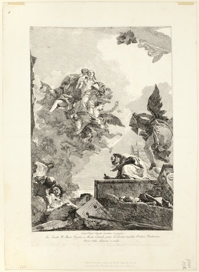 A Szűzanya megjelenik Szent Simon Stockban alkotó: Giovanni Domenico Tiepolo