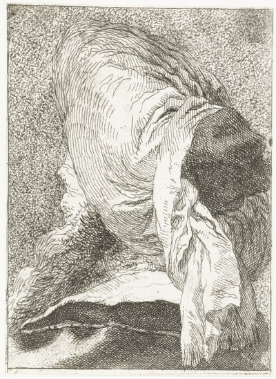 Elfordított fejű török ​​férfi turbánt visel Fejgyűjtemény (sorozat címe) Raccolta di Teste (sorozat címe) alkotó: Giovanni Domenico Tiepolo