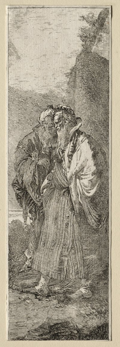 Két öreg egy tájban alkotó: Giovanni Domenico Tiepolo