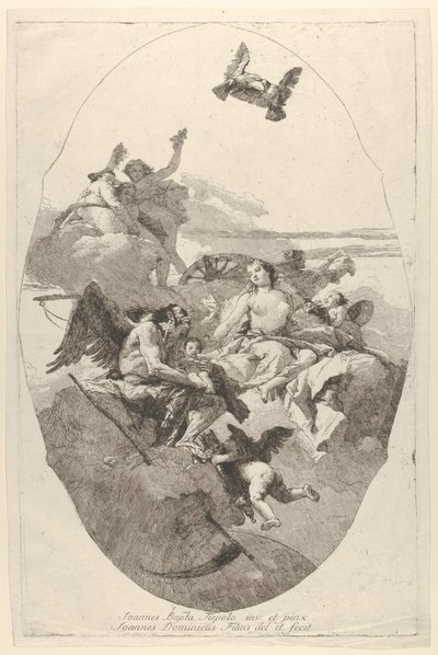 A Vénusz Ámort az időre bízva, 1758-80. alkotó: Giovanni Domenico Tiepolo