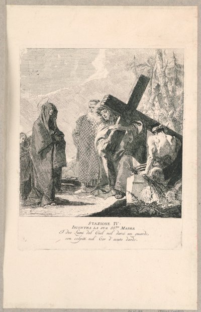 Via crucis – IV. állomás, találkozik az anyjával alkotó: Giovanni Domenico Tiepolo