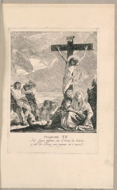 Via crucis – XII. állomás, A keresztre feszítés alkotó: Giovanni Domenico Tiepolo