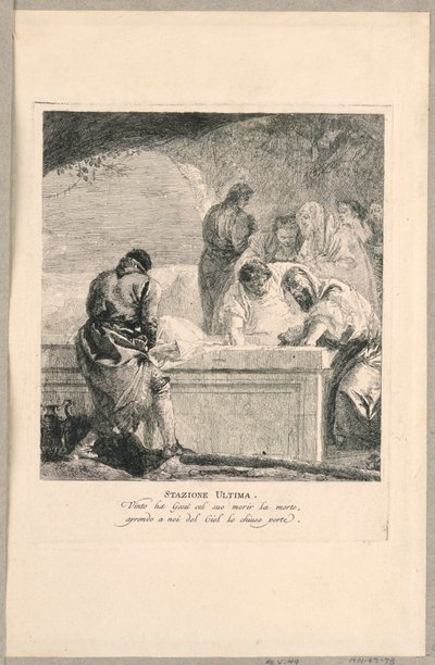 Via crucis – XIV. állomás, A síremlék alkotó: Giovanni Domenico Tiepolo