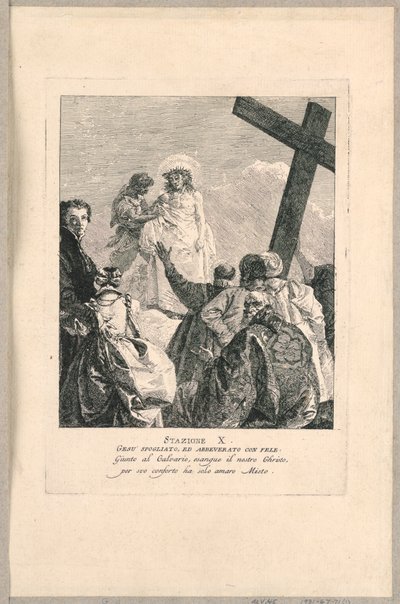Keresztút – X. állomás, Jézus kifosztott alkotó: Giovanni Domenico Tiepolo