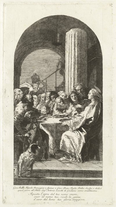 Az utolsó vacsora alkotó: Giovanni Domenico Tiepolo after Giovanni Battista Tiepolo