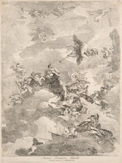 Herkules diadala alkotó: Giovanni Domenico Tiepolo after Giovanni Battista Tiepolo
