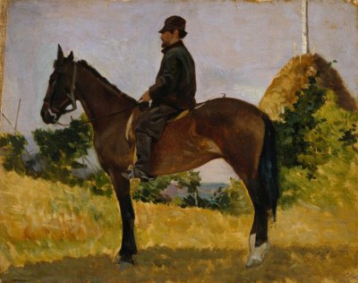 Diego Martelli lóháton alkotó: Giovanni Fattori