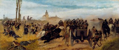 A Felfedező Madonna elleni támadás epizódja, 1864 körül (olaj, vászon) alkotó: Giovanni Fattori