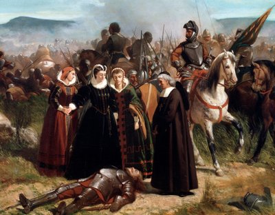 Mária skót királynő a Langside-i csatában harcolt 1568. május 13-án. részlet - Festmény alkotó: Giovanni Fattori