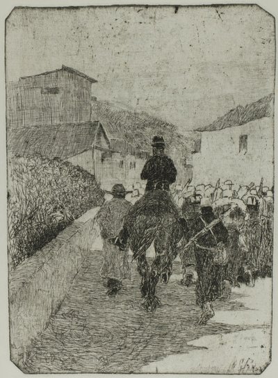 Katonai sétány alkotó: Giovanni Fattori