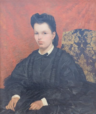 Az első feleség portréja, c. 1865, Giovanni Fattori (festmény) alkotó: Giovanni Fattori