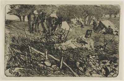 A levél a táborban alkotó: Giovanni Fattori