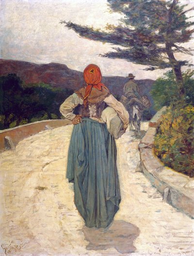 A fehér út, 1887 körül (olaj, vászon) alkotó: Giovanni Fattori