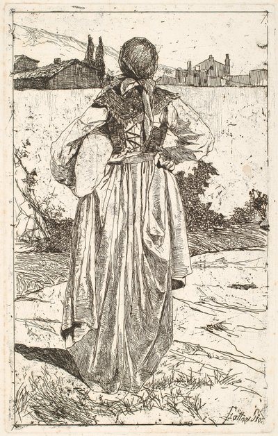 A Gabbro nője [Donna al gabbro] alkotó: Giovanni Fattori