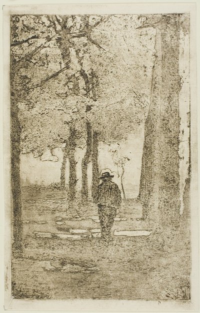 Fás séta figurával alkotó: Giovanni Fattori