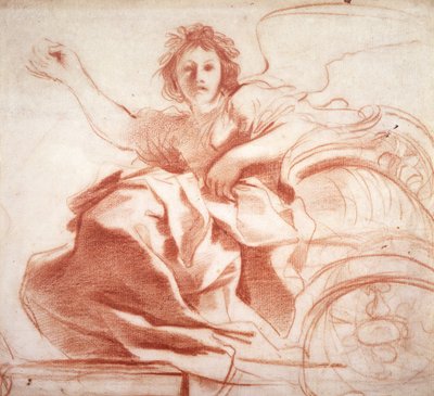 Aurora, 1620 körül (piros kréta papíron) alkotó: Giovanni Francesco Barbieri
