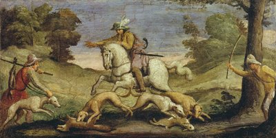 Nyúlvadászat, 1615 alkotó: Giovanni Francesco Barbieri