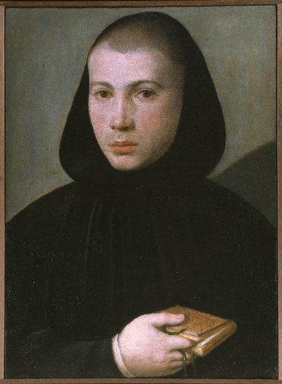 Egy fiatal bencés szerzetes portréja, 16. század első fele. alkotó: Giovanni Francesco Caroto