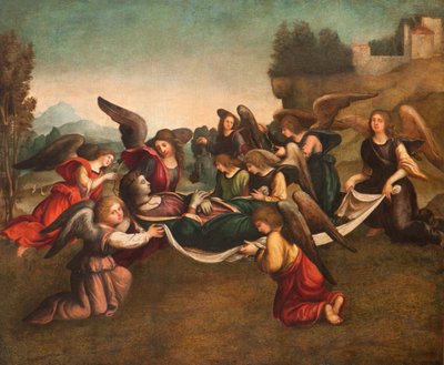 A Szűzanya temetése a helyreállítás után alkotó: Giovanni Francesco Caroto