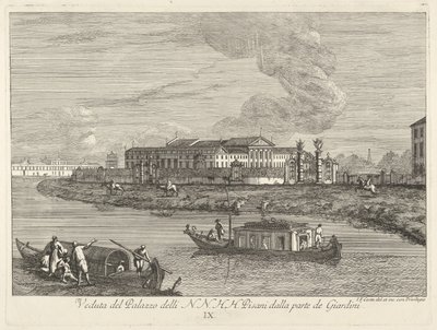 Kilátás a Villa Pisanira, 1730-72. alkotó: Giovanni Francesco Costa