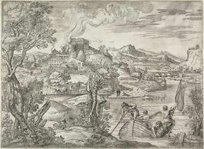 Táj lantjátékossal alkotó: Giovanni Francesco Grimaldi