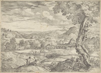 Táj téglagyárral alkotó: Giovanni Francesco Grimaldi