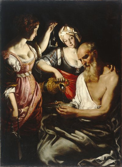 Lot and his Daughters alkotó: Giovanni Francesco Guerrieri