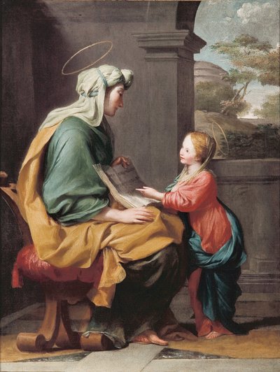 Szűz Mária nevelése alkotó: Giovanni Francesco Romanelli