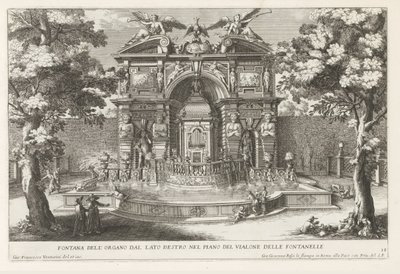 Fontein találkozott hidraulikus orgellel de tuinen van de Villa d