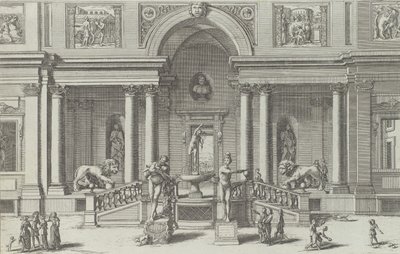 Merkúr-kút a Villa Medici kertjében..., 1691 vagy azután. alkotó: Giovanni Francesco Venturini