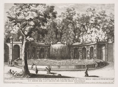Róma szökőkútjai, IV. könyv, 7. tábla: Tiburtine Sibyl szökőkútja (Fontana della Sibilla Tiburtina) alkotó: Giovanni Francesco Venturini
