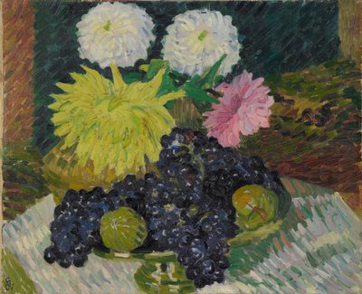 Dáliák és szőlő, 1908. alkotó: Giovanni Giacometti