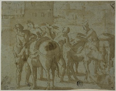Muléterek és öszvérek alkotó: Giovanni Guerra