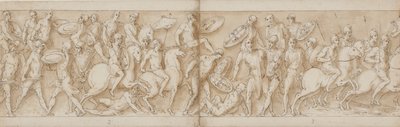 római támadás (LXXVI vége); barbár főnökök fogságba esnek (LXXVII); indulás a szarmatákkal vívott csatára (LXXVIII. eleje) alkotó: Giovanni Guerra